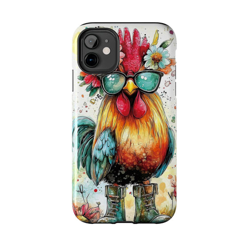 Colorful Chicken with Sunglasses phone case | Tough Phone Cases