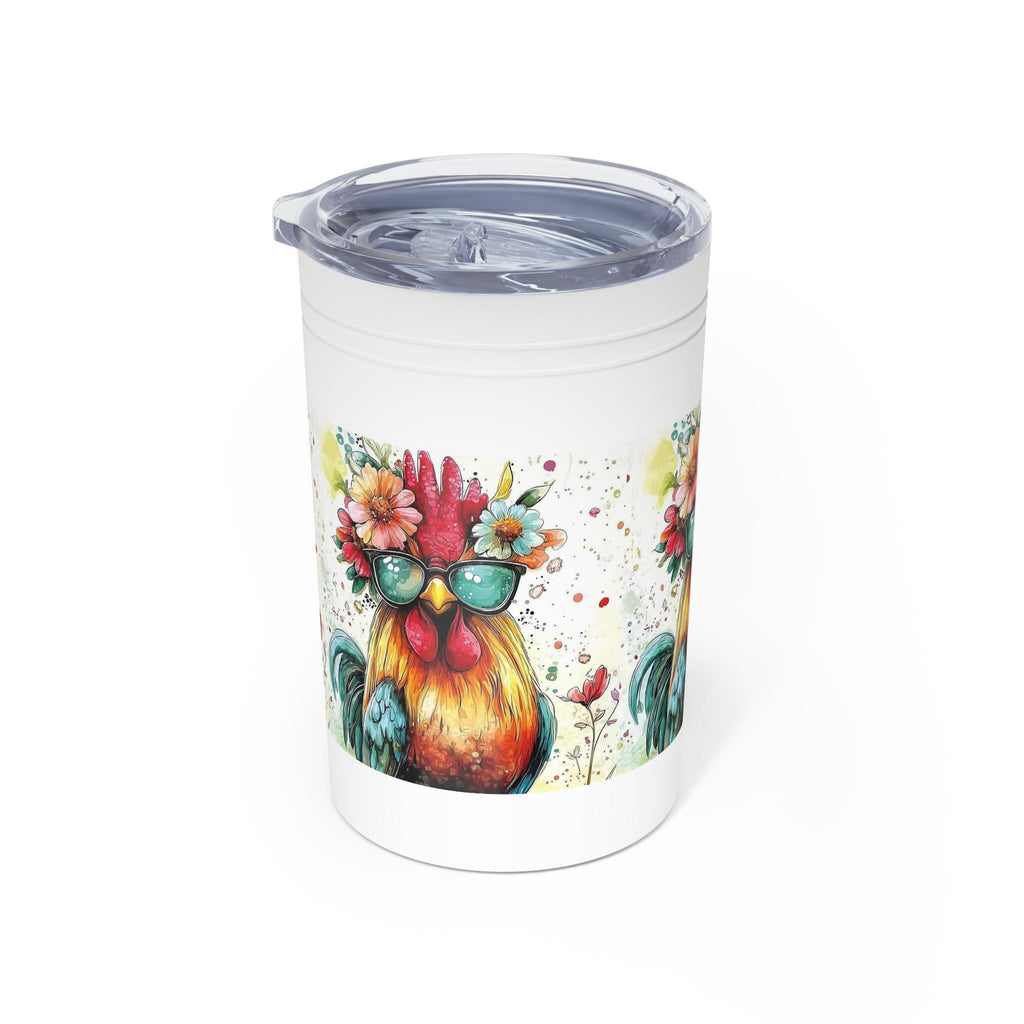 Floral Chicken with Sunglasses Tumbler | Vacuum Insulated 11oz