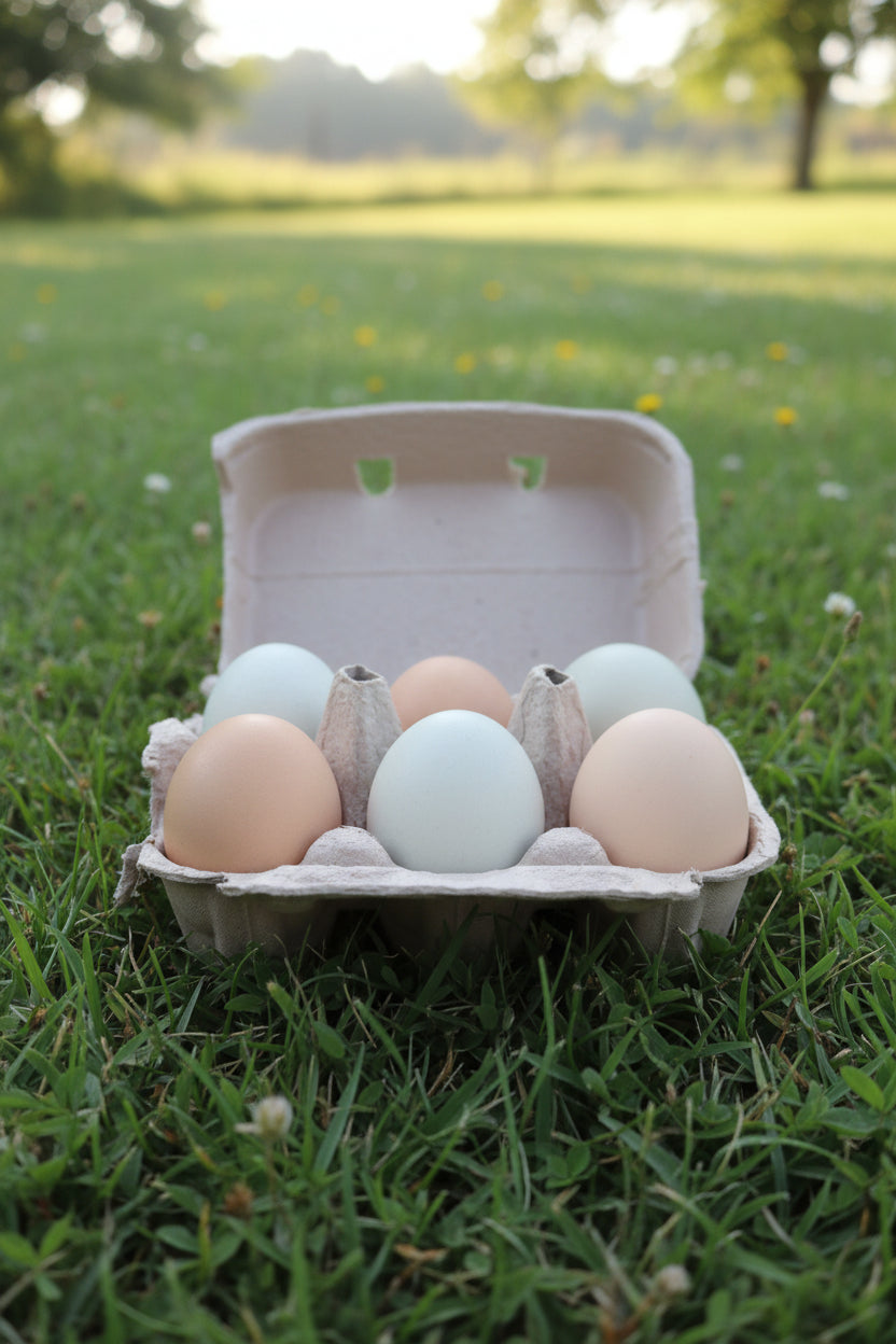 Farm Fresh Eggs, barnyard mix, fertile