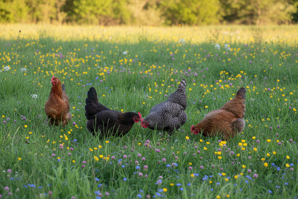 Farm Fresh Eggs, barnyard mix, fertile